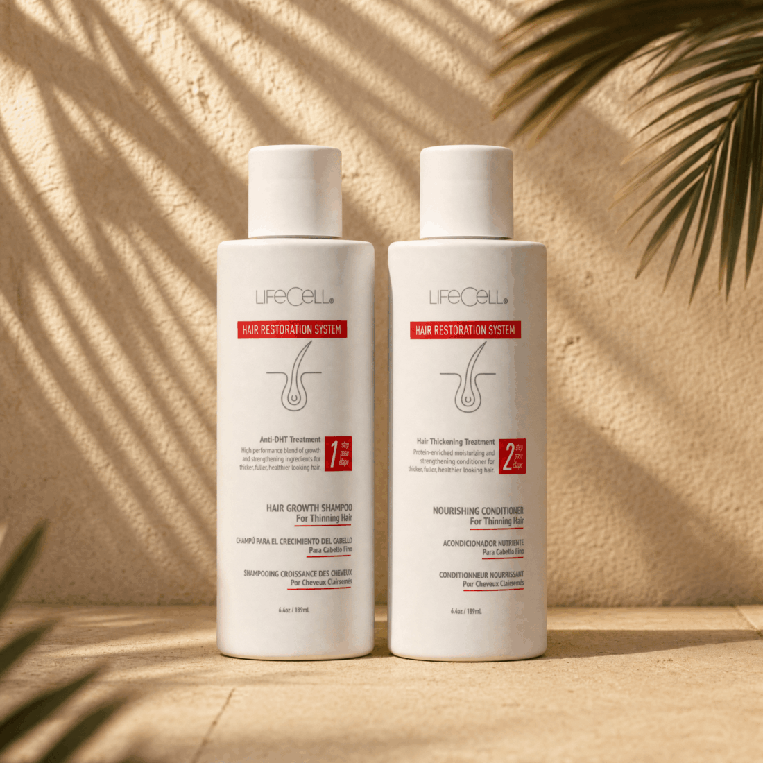 LifeCell Hair Restoring Shampoo and Conditioner Set