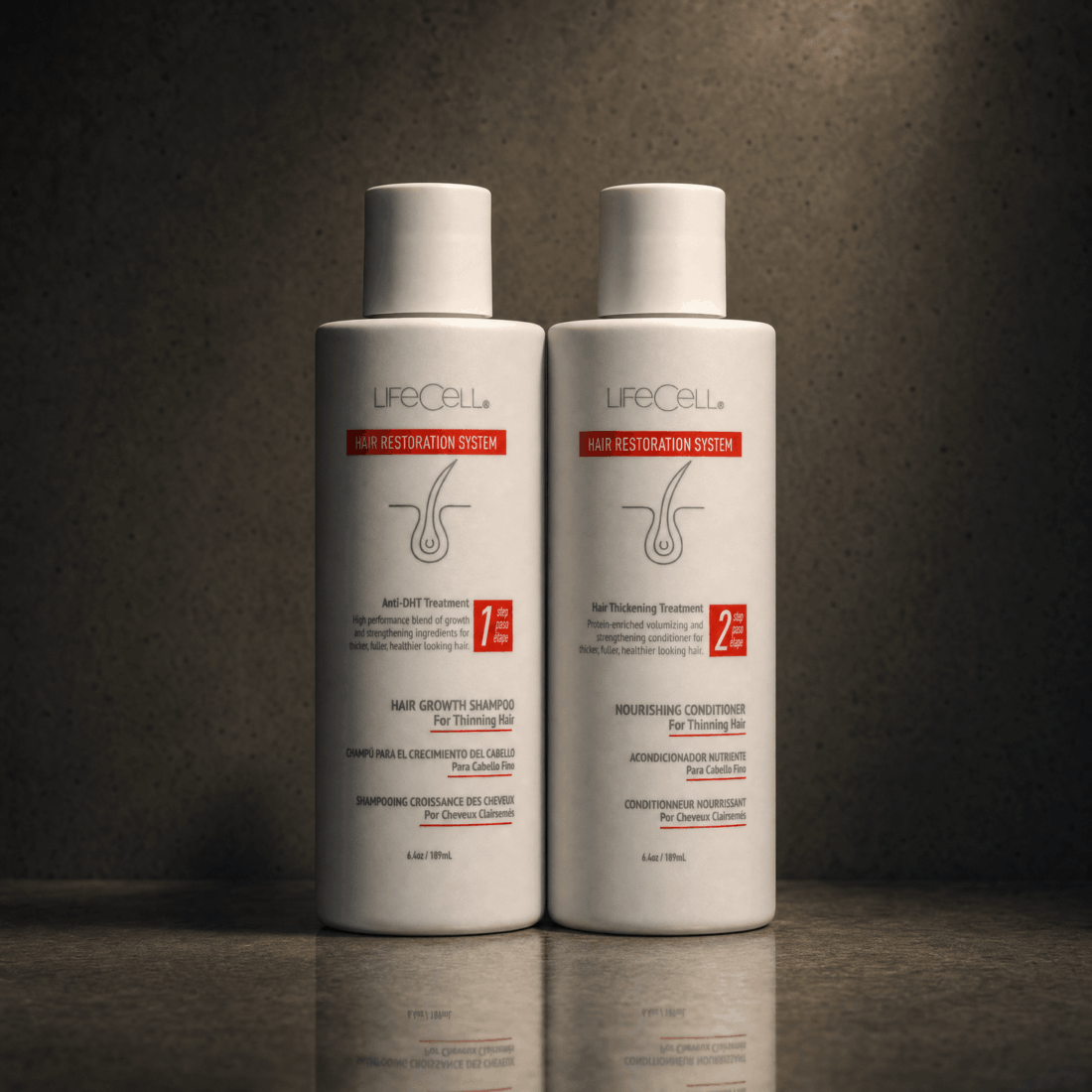 LifeCell Hair Restoring Shampoo and Conditioner Set